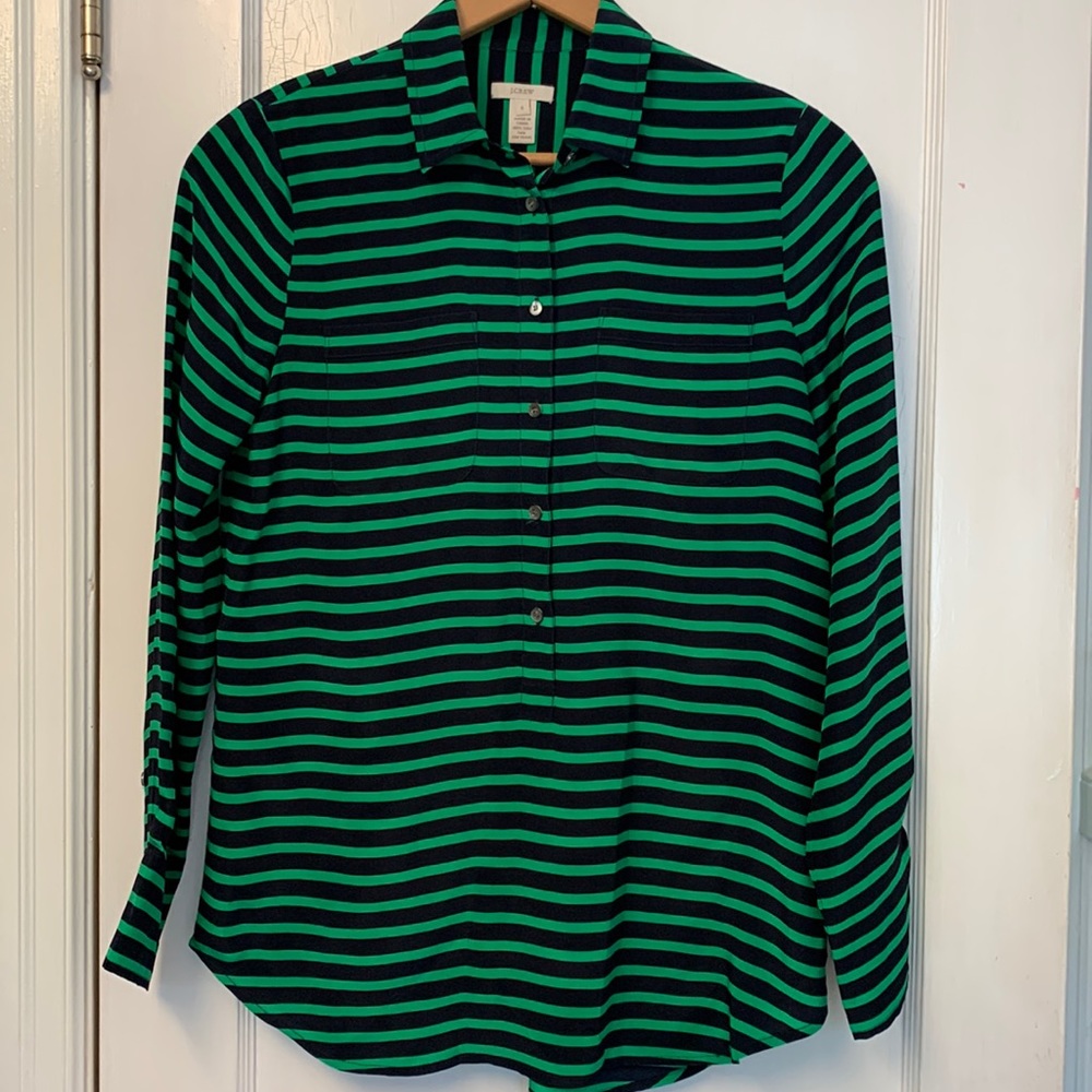 J crew silk blouse